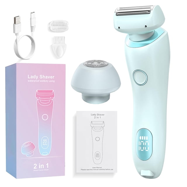 Maquinilla de afeitar Glide Pro 3.0, afeitadora Dusk para mujer, afeitadora eléctrica Livora 2 en 1, resistente al agua, para uso en seco y húmedo, afeitadora Silk Glide Pro con cabezal extraíble para