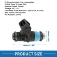 thumbnail image 3 of Inyector de combustible Unique Bargains No.8200139674 boquilla de inyección de combustible para Renault Clio Megane Scenic Modus 1.4L negro 4 piezas, 3 of 6
