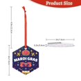 thumbnail image 3 of Zufioo Happy Mardi Gras Print Large Acrylic Christmas Ornaments, Suitable for Christmas Tree Christmas Holiday Party Pendant Decorations-Hexagon, 3 of 7
