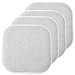 thumbnail image 3 of Sweet Home Collection Chair Cushion Memory Foam Pads Honeycomb Pattern Slip Non Skid Rubber Back Rounded Square 16" x 16" Seat Cover, 4 Pack, Alexis Gray/White, 3 of 4