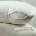 thumbnail image 2 of 3S Brother's Solid Cushion Cover Super Soft & Cozy Home Décor Throw Pillow Case for Chair Couch Bedroom & Livingroom Décor Pillowcase with Invisible Zipper Set of 2 Pieces - Cream 12"x20" Each, 2 of 8