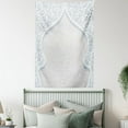thumbnail image 4 of Pale Blue Tapestry, Arabesque Style Arched Royal Persian Figure with Floral Cultural Graphic Design, Wall Hanging for Bedroom Living Room Dorm Decor, 60W X 80L Inches, Pale Blue, by Ambesonne, 4 of 5