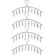 thumbnail image 1 of Set of 4 Clothes Hanger with 10 Clips, Stainless Steel, Windproof, for Drying Socks, Bras, Underwears, Baby Clothes, Hats, Scarfs, Towels, Pants, and, 1 of 5
