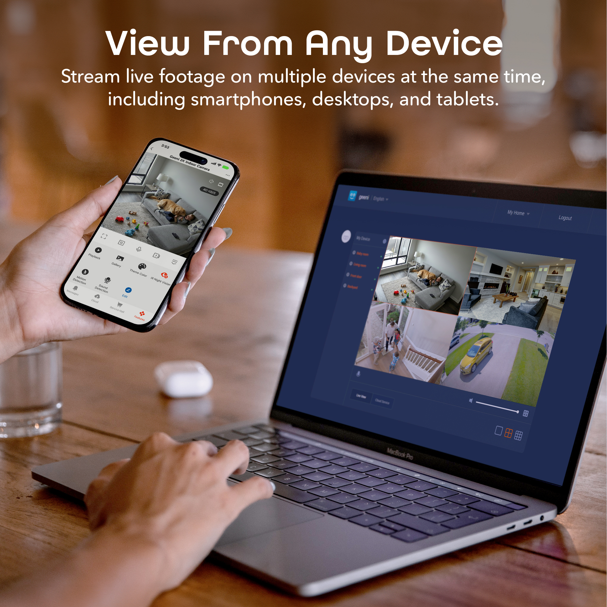 Geeni Look 2K 4MP Dual-Band Wi-Fi Indoor Camera, 2-Pack photo 8