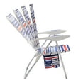 Mainstays Aluminum Bungee Beach Chair, Red White & Blue Stripe