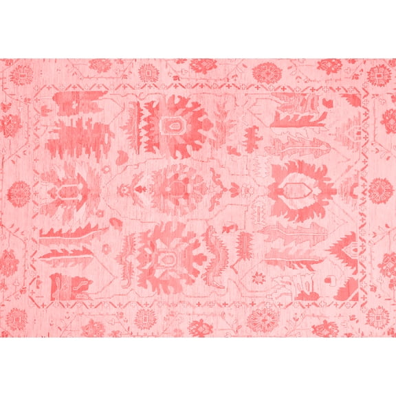 Ahgly Company Indoor Rectangle Oriental Red Traditional Area Rugs, 5' x 7'