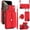 Red, variant on Allytechgroup for iPhone XS/X Wallet Case with 5 Cards Holders, Detachable Hand Strap & Shoulder Lanyard RFID Blocking Shockproof Protective Phone Case for Girls Women, Black
