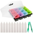 thumbnail image 3 of WHAMVOX Indoor Grow Kit with Minimalist Square Plastic Nursery Pots for Gardening Use Assorted Color Lightweight and Durable, 3 of 8