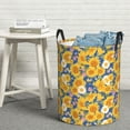 thumbnail image 7 of KLL Vintage White Yellow Sunflower Waterproof Foldable Laundry Hamper Bucket with Handles for Storage Bin,Kids Room,Home Organizer (Medium ), 7 of 7