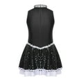thumbnail image 4 of Rswnyirn Tenues de Cheerleading Sans Manches à Paillettes pour Filles, Uniforme de Cheerleading, Robe de Danse Noire 14, 4 of 7