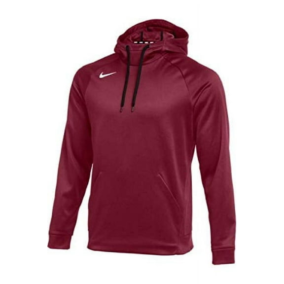 Nike Men's Therma Pullover Hoodie (Cardinal/White, Medium)