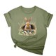 thumbnail image 2 of Xuyuer Easter Shirts for Women Rabbit Bunny Women's Lover Printed T-shirt Round Neck Short Sleeved Happy Easter Day Graphic Short Sleeve Tee Tops, 2 of 7