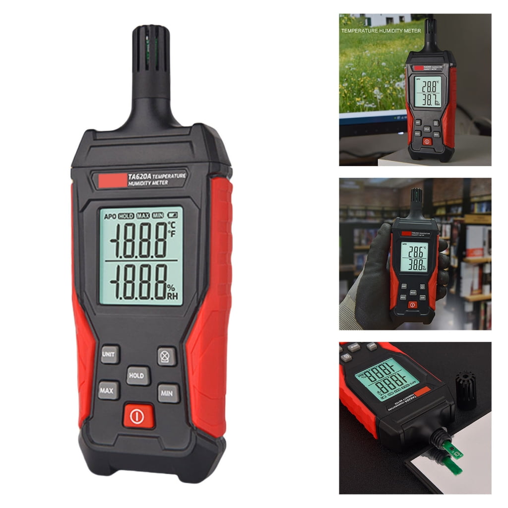 Zeiwohndc Digital Hygrometer Thermometers Wet Bulb with Backlit Data Hold
