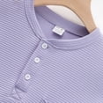 thumbnail image 6 of Timegard Long Sleeve Shirts for Men Fall Casual Breathable Button V Neck Shirts with Pocket Golf Work Solid Color Tee(Purple,M), 6 of 7