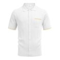 thumbnail image 4 of COOFANDY Men's Knit Button Down Shirt 2025 Vintage Short Sleeve Polo Shirt Casual Beach Tops White XXL, 4 of 4