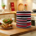thumbnail image 5 of Red Black Pressure Cooker Cover Grey Stripe Abstract Modern Geometric Striped Dust Cover for Kitchen Appliances with Top Handle & Storage Pockets, Fits 6 Quart Instant Pot, Air Fryer, Crock Pot, 5 of 9