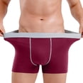 thumbnail image 4 of SDNall Boxers for Men Solid Briefs Comfortable Cotton Middle Waist Men'S Underwear, 4 of 9
