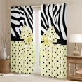 thumbnail image 2 of Homewish Kawaii Yellow Bow Knot Boy Girl Black Out Curtains,Polka Dots Curtains Pack of 2 (42x63 Each),Animal Zebra Print Bedroom Curtains,Super Cozy Room Decor, 2 of 6