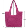 thumbnail image 5 of Kukuzhu Women Large Straw Beach Bag Handmade Woven Shoulder Bags Hobo Tote Handbag Purse for Summer, 5 of 6