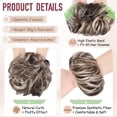 thumbnail image 2 of 2 PCS Messy Bun Hair Piece Wavy Curly Hair Bun Scrunchies Extensions Synthetic Chignon Thick Updo Hairpieces for Women Girls, 2 of 6