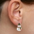 thumbnail image 5 of JYYYBF Snowman Earrings for Women Christmas Tree Bells Earrings Christmas Gift Box Drop Earrings Christmas Holiday Jewelry, 5 of 8
