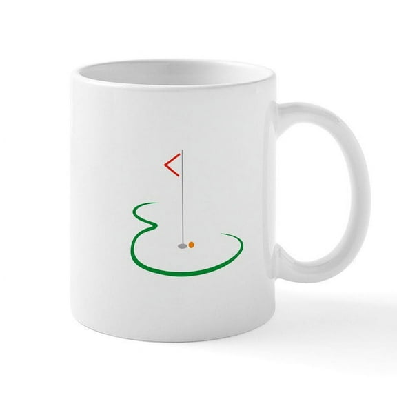 CafePress - Golf Green Mugs - 11 oz Ceramic Mug - Novelty Coffee Tea Cup
