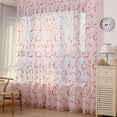thumbnail image 1 of Kuymtek Cortinas Transparentes Gasa Con Floral para Ventana Puerta Cortina (rojo), 1 of 9