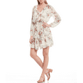 thumbnail image 1 of Buffalo Robe en Chiffon à Manches Longues David Bitton Gardenia à Volants Imprimé Floral TP, 1 of 1