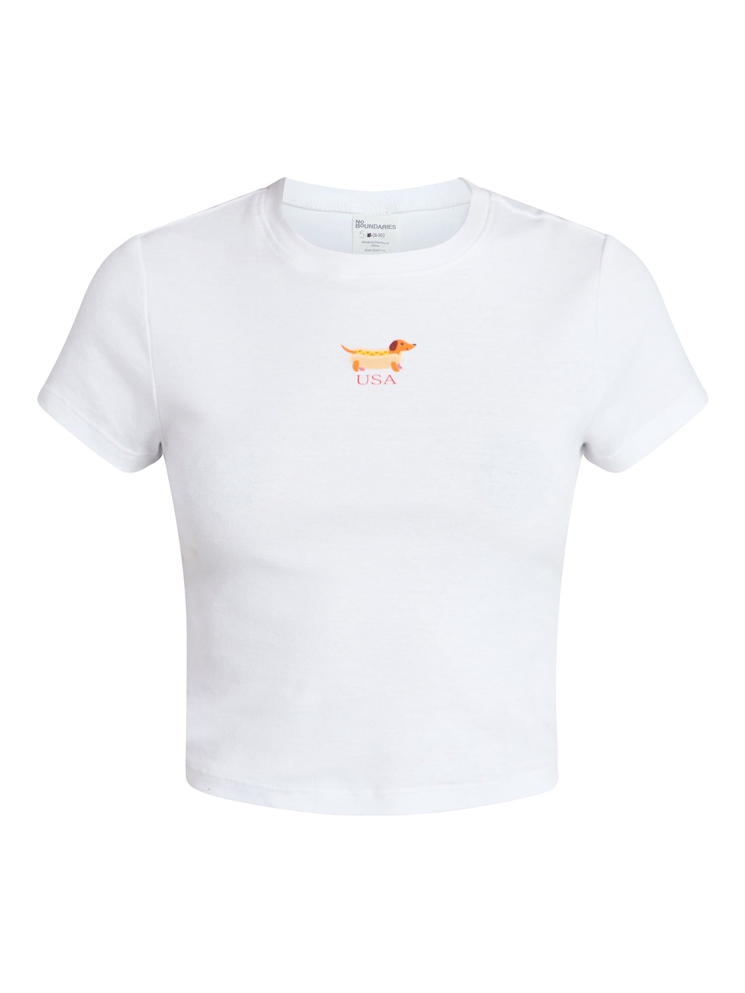No Boundaries Americana Graphic Baby Tee, Women's and Women's Plus XXS-4X