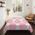 thumbnail image 4 of Pink Dahlia Small Tapestry for Bedroom Wall Hanging Tapestry, Farmhouse Abstract Grey Floral Patterned Ceiling Backdrop Tapestries Poster Blanket Wall Decor for Teens Room Living Room Dorm 23" x 28", 4 of 8