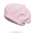 thumbnail image 1 of Boinas de pintor de color liso para mujer y para invierno, gorro cálido para mujer, 1 of 2