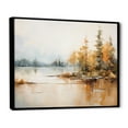 thumbnail image 2 of Designart "Minimalist Lake Serenity" Landscape Lake River Floater Framed Canvas Wall Art, 2 of 5