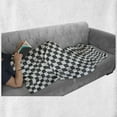 thumbnail image 6 of Checkered Soft Flannel Fleece Throw Blanket, Monochrome Composition Classical Chessboard Inspired Abstract Tile Print, Cozy Plush for Indoor and Outdoor Use, 50" x 60", Grey White, by Ambesonne, 6 of 6
