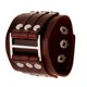 thumbnail image 4 of Pulsera ancha punk Salvador para hombre hijo marrón, 4 of 9