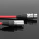thumbnail image 1 of Cable XLR de 3 pines de 1 m macho a hembra cable de micrófono blindado (rojo), 1 of 7