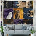 thumbnail image 4 of Orinice Cute Cat Tapestry Wall Hanging Unique Style Graphic Tapestries Home Wall Decor Art for Living Room Bedroom Apartment Farmhouse Dorm Mother's Day Gift Home Decor 40x60inch, 4 of 6
