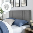 thumbnail image 3 of Modern Sleep Frazier Channel Tufted Upholstered Headboard, Gray and King, 3 of 11