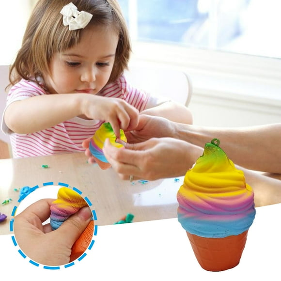 TIMIFIS Toys Fidgets Scented Rainbow Fudge Ice Cream Slowly Rising Children's Toy Kids Christmas Gifts