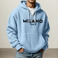 thumbnail image 1 of MHFRRA Sudadera con Capucha y Forro para Exteriores, Suave, Cómoda, Informal, de Manga Larga, Ligera, Cálida, para Invierno y Otoño Azul, 1 of 3