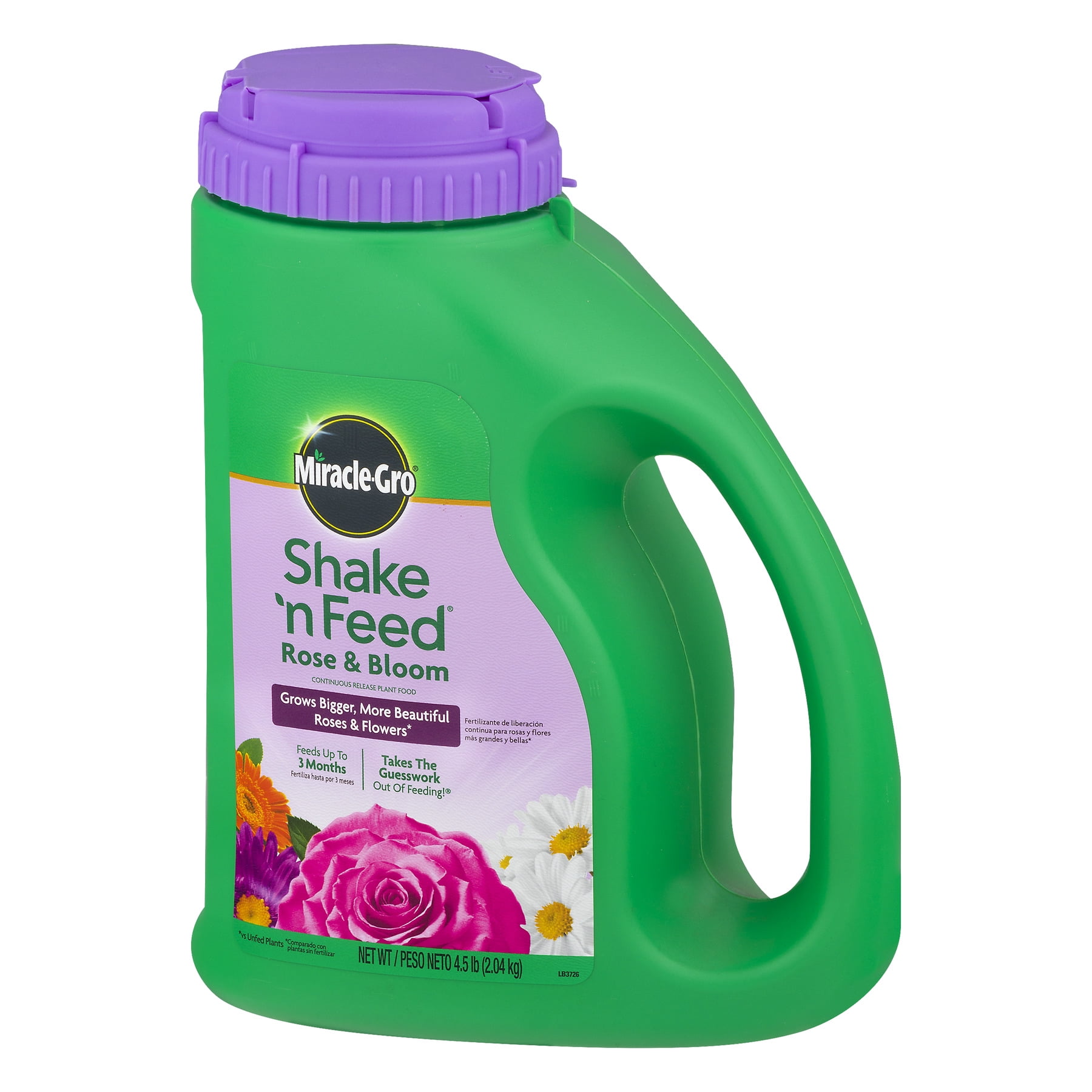 Miracle-Gro Shake 'n Feed Rose & Bloom Plant Food - Long-Lasting Granular Fertilizer for Flowering Plants, Feeds Up to 3 Months - 4.5 lbs.