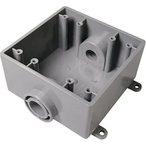 Cantex 5133371U 0.75 in. PVC 2 Gang FSC Outdoor Switch & Outlet Box