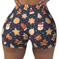thumbnail image 2 of Picia Holiday Gingerbreads Printed Workout Shorts for Women Seamless Scrunch Butt Lifting High Waisted Yoga Gym Booty Running Moisture-wicking Short Pants-Large, 2 of 9