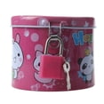 thumbnail image 3 of 3X Cylinder Design Cartoon Print Piggy Bank Coin Money Saving BoX W Padlock, 3 of 5