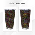 thumbnail image 3 of Balery Casino Icons Pattern 20oz Insulated Car Cup with Dual Drink Lids, Stainless Steel Travel Mug with Straw & Direct Drink Mouth, Eco-Friendly and Leak-Proof-Without Straw, 3 of 8