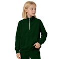 thumbnail image 2 of Girls Half Zip Pullover Sweatshirt Long Sleeve Workout Shirts Fall Clothes Boys Gilrs Mock Neck Athletic Tops Lightweight Fleece Quarter Zip Pullover Kids Teens Sportswear for Golf Yoga Tennis, 2 of 9