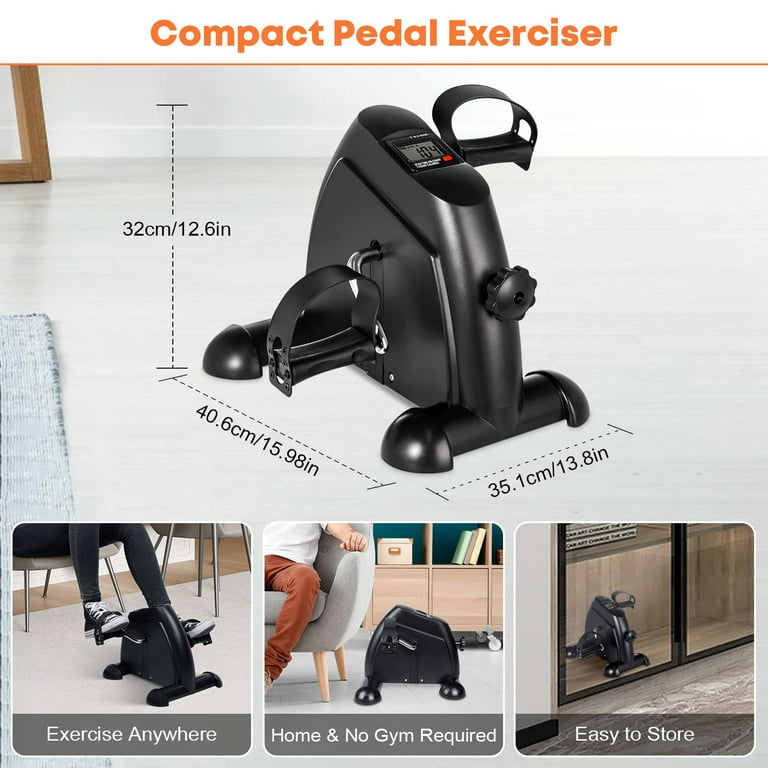 WILLED Under Desk Bike Pedal Exerciser with LCD Display, Portable