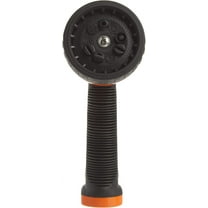 Dramm 9-Pattern Revolver Spray Nozzle - Adjustable Flow Metal Watering Nozzle - Orange