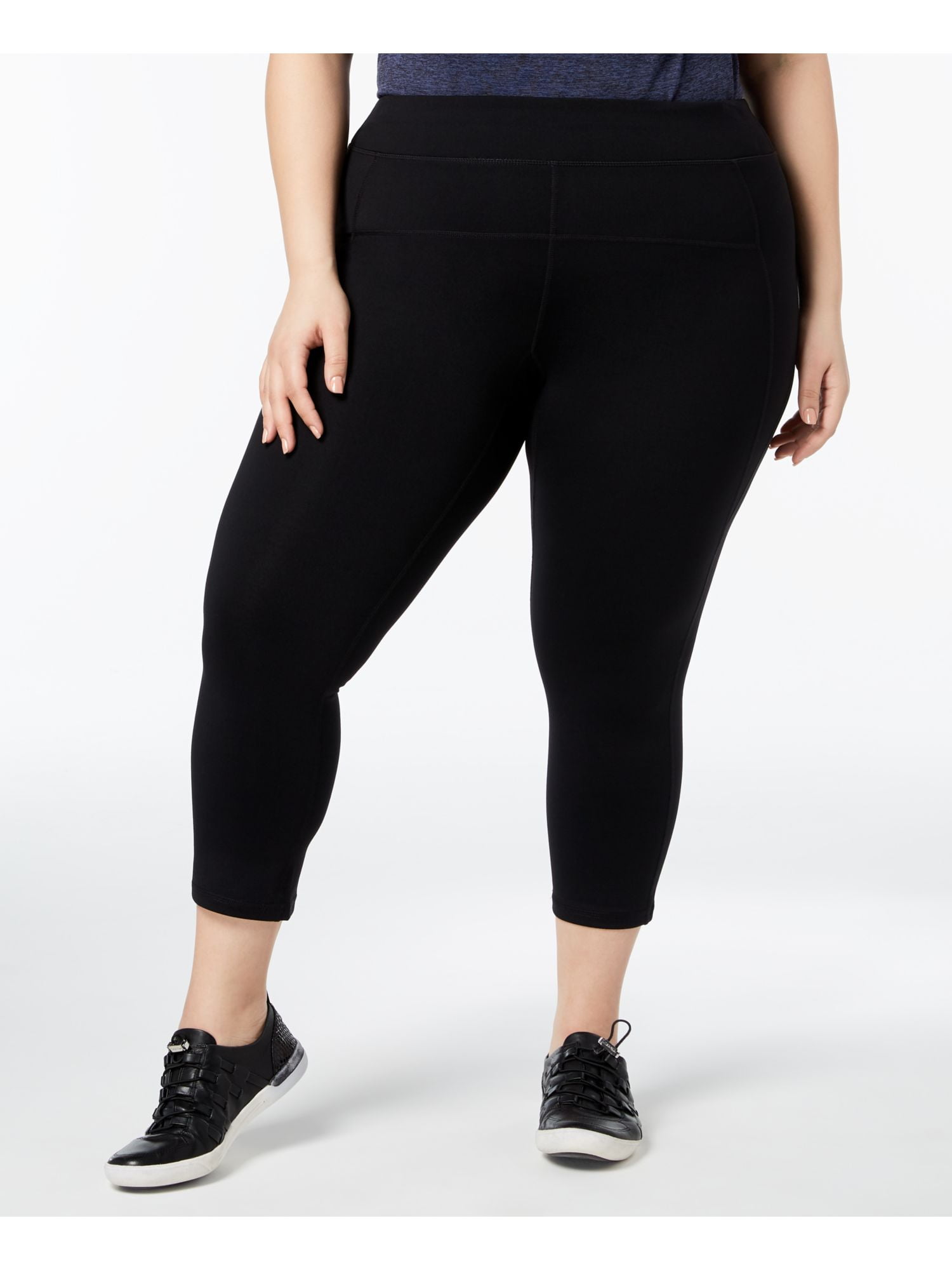 CALVIN KLEIN Womens Black Capri 