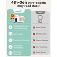 thumbnail image 4 of Grownsy Baby Food Maker Multi-Function,Constant Temperature 24h, Auto Cooking & Grinding,White, 4 of 9