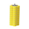 thumbnail image 1 of Cepillo de inodoro desechable duradero Cepillo para inodoro Recambio de cabezal de fregado 10 cabezales de cepillo amarillo, 1 of 9